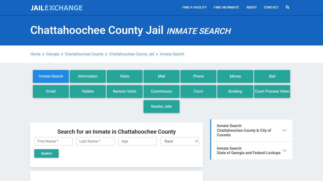 Chattahoochee County Jail, GA Inmate Search: Roster & Mugshots