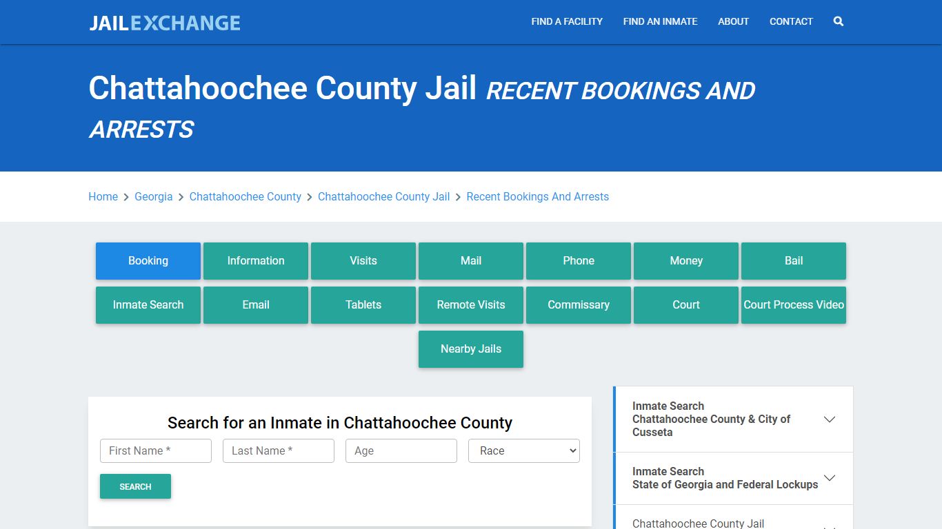 Chattahoochee County Jail Recent Bookings And Arrests