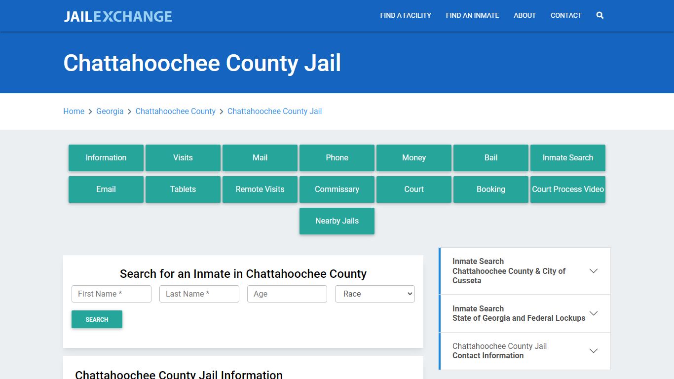 Chattahoochee County Jail Roster Lookup, GA, Inmate Search