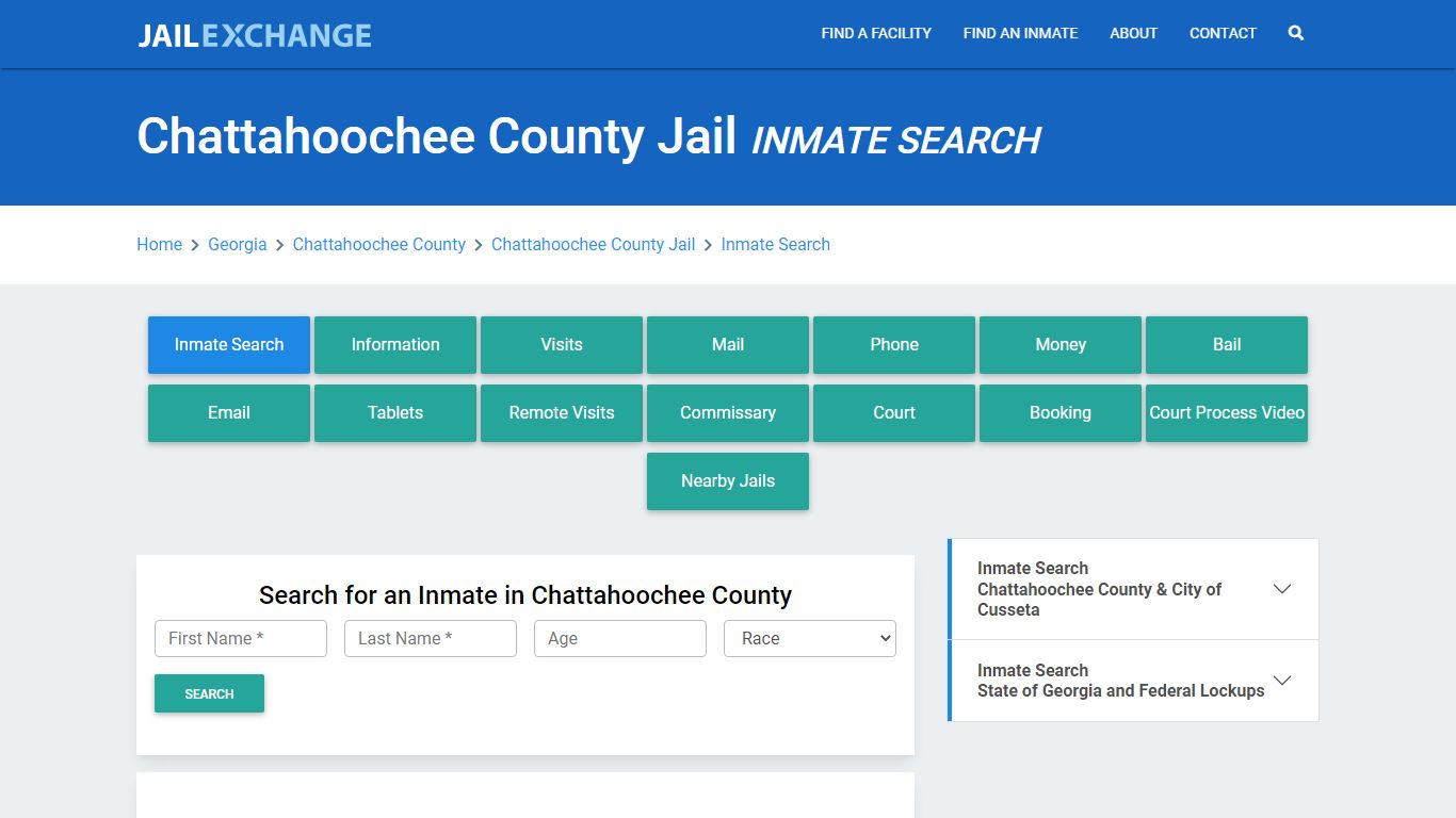 Chattahoochee County Jail, GA Inmate Search: Roster & Mugshots